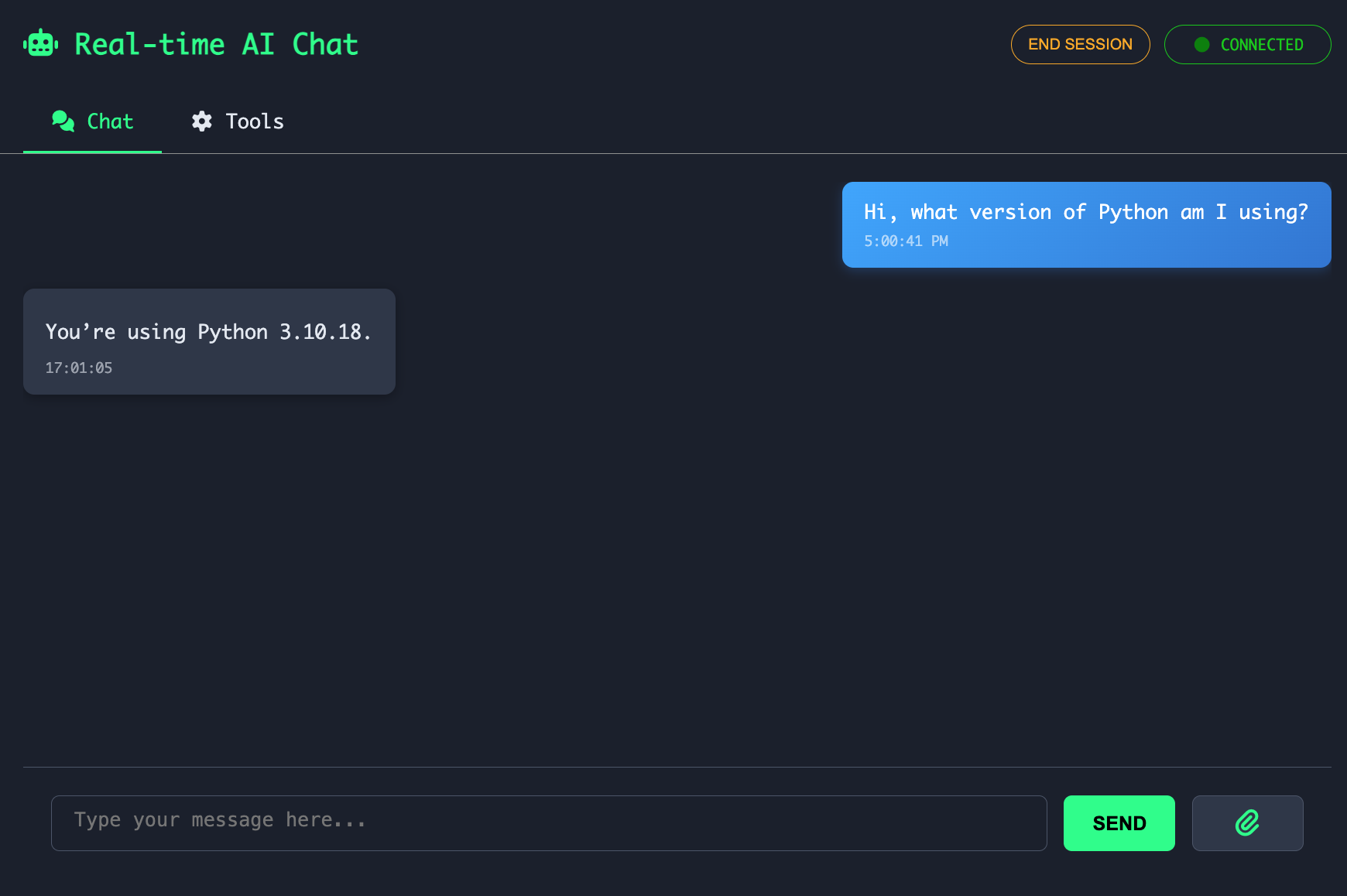 Local Chat UI Example